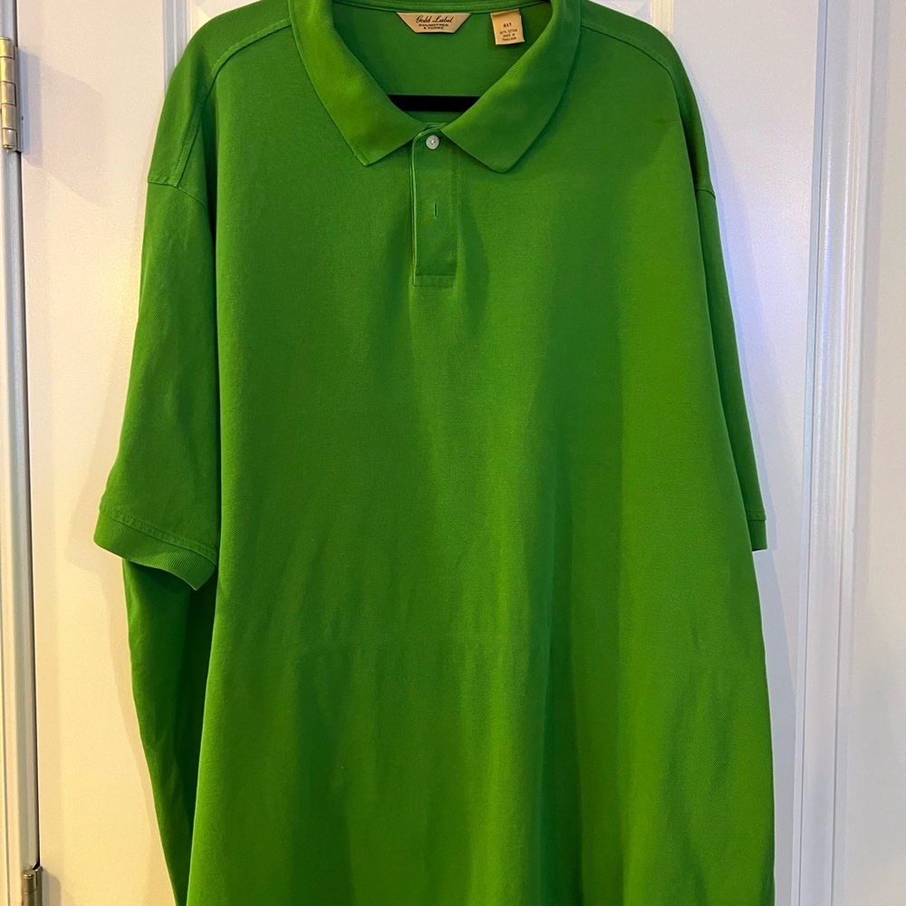 Roundtree & Yorke Bright Green Men's Polo Shirt 4xlt Like new